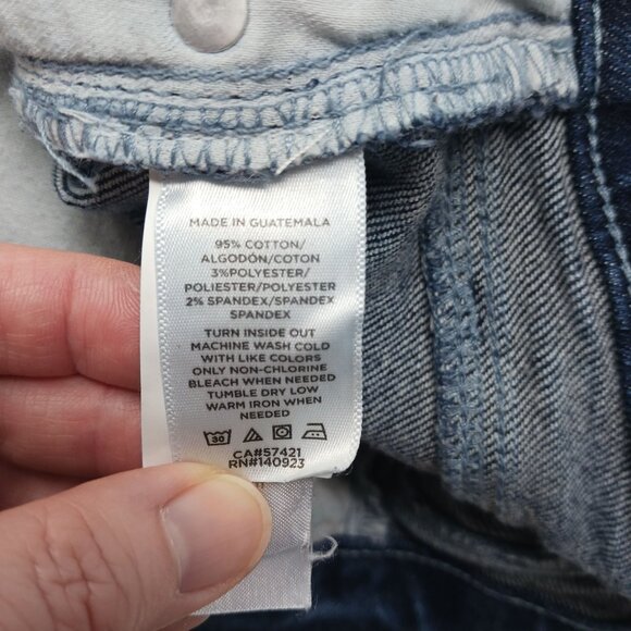 Loft High Waist Flare Crop Jeans Size 10/30 Dark Wash Made and Loved - Picture 10 of 16